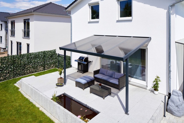 4295124 Gutta Premium toit de terrasse anthracite 4x3m PC bronze
