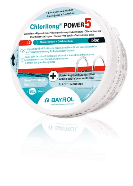 Bayrol Chlorilong Power 5 Traitement de l'eau de piscine en bloc de chlore