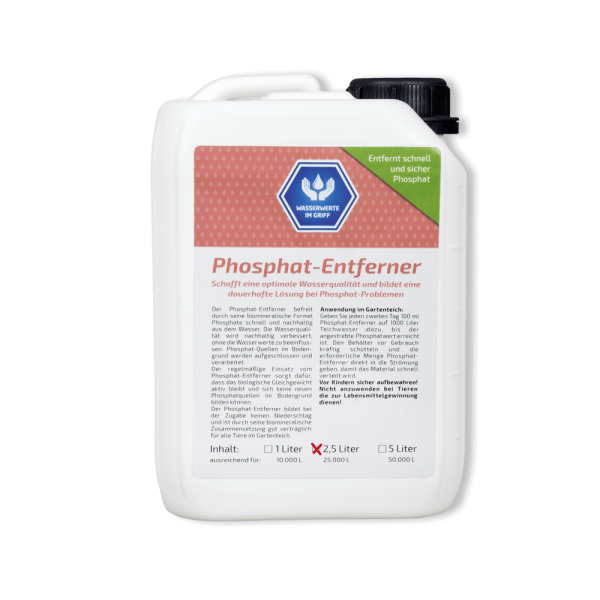Éliminateur de phosphate pour bassin 2,5 litres