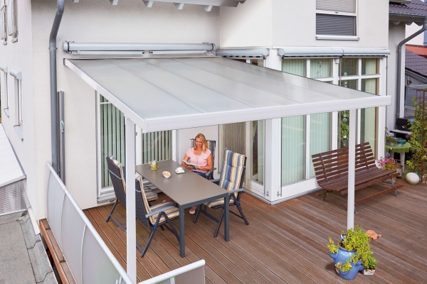 Kit de toit de terrasse en aluminium Gutta 406x306cm blanc