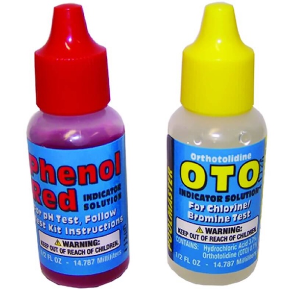 Replacement reagents OTO and pH pool water pool test