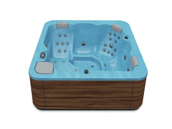 Aquavia SPA Whirlpool Aqualife 5 - baignoire couleur Blue Marble - revêtement extérieur noyer