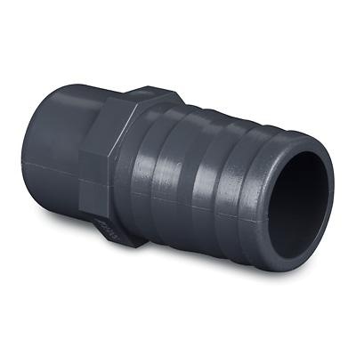 PVC hose nozzle with adhesive connector
