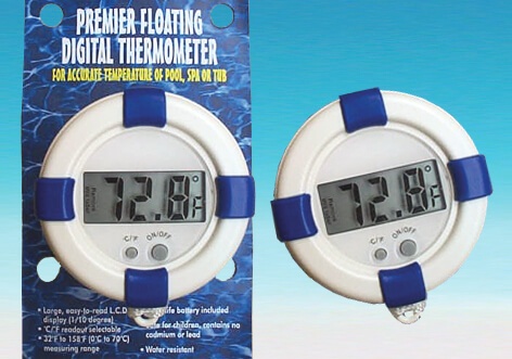 Digital swimming pool thermometer