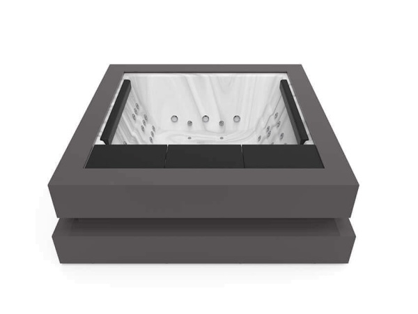 Aquavia SPA Whirlpool Cube - Wannenfarbe Sterling - Aussenverkleidung Graphit