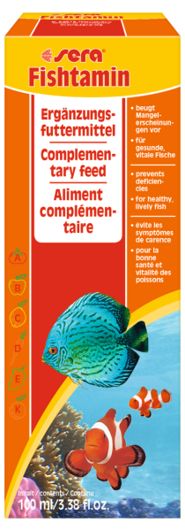 Vitamines de poissons d'ornement Sera fishtamin 100 ml