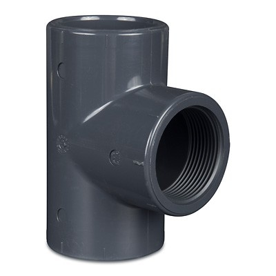 PVC pipe T piece 90 ° with internal thread
