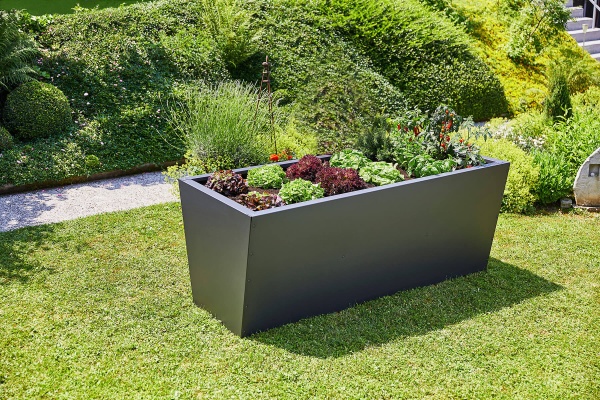 Gutta raised bed Valenta made of aluminum in the color anthracite