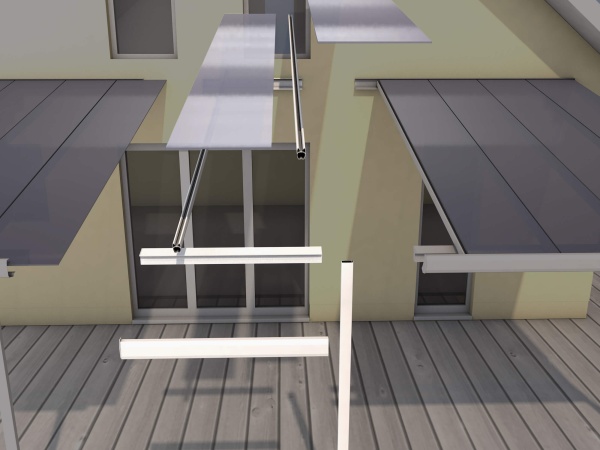 Module d'extension de toit de terrasse Gutta blanc