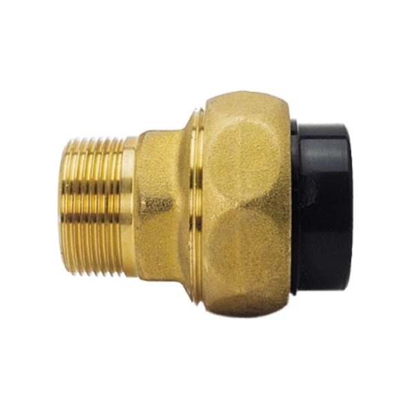IBG transition screw connection PVC red brass external thread