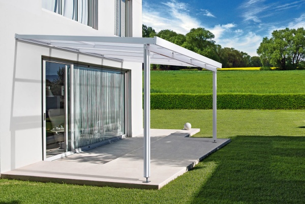 Toit de terrasse Gutta Premium 7x3 m blanc strié