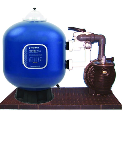 Pentair sand filter system with Clearpro technology and pool pump