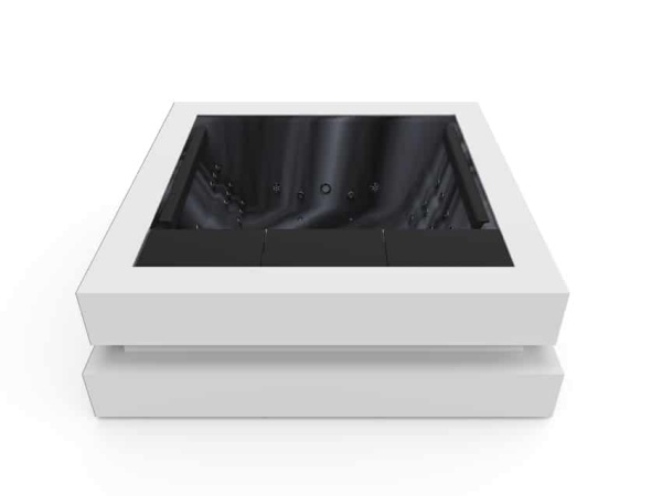 Aquavia SPA Whirlpool Cube - Color de tina Pearl Shadow - Revestimiento exterior de superficie sólida