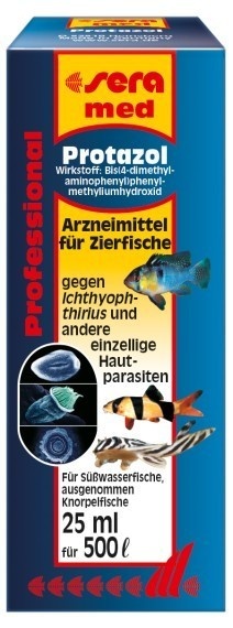 Sera med Professional Protazol drug for ornamental fish against single-cell skin parasites 25 ml